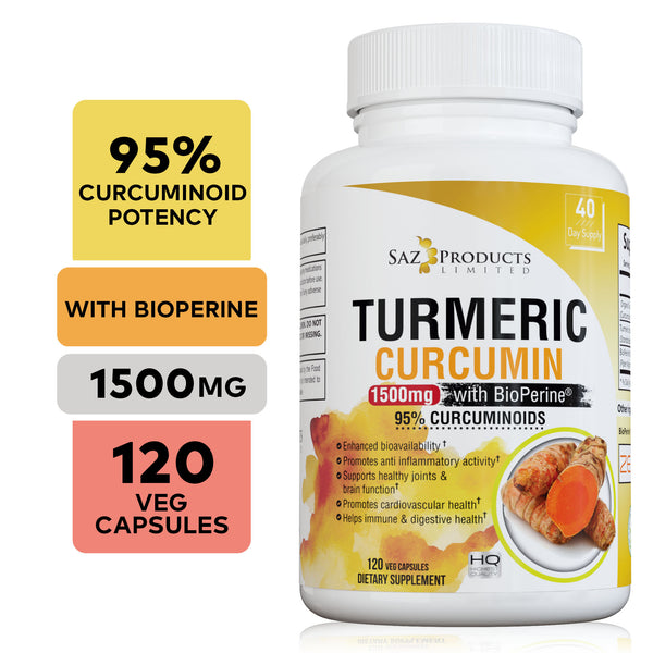 Organic Turmeric Curcumin with BioPerine - 120 Capsules